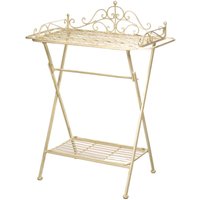 Butlers Tray Serviertisch Gartentisch Eisen Garten Klapptisch Beistelltisch von Aubaho