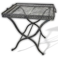 Butlers Tray Serviertisch Tisch Klapptisch Gartentisch Metall Grau Antik-stil Butlers Tray Serviertisch Tisch Klapptisch Gartentisch Metall Grau Antik-stil von Aubaho