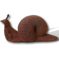 Gartenskulptur Schnecke Figur Eisen Garten Rost Eisenfigur Skulptur Gartenfigur von Aubaho