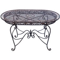 Gartentisch 135cm Eisen Tisch Schmiedeeisen Gartenmöbel Braun Antik Stil Gartentisch 135cm Eisen Tisch Schmiedeeisen Gartenmöbel Braun Antik Stil von Aubaho