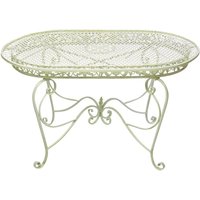 Gartentisch 135cm Eisen Tisch Schmiedeeisen Gartenmöbel Creme Weiss Antik Stil Gartentisch 135cm Eisen Tisch Schmiedeeisen Gartenmöbel Creme Weiss Antik Stil von Aubaho