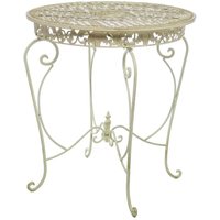 Gartentisch Tisch 73cm Garten Eisen Antik-stil Gartenmöbel Creme Weiss Iron Gartentisch Tisch 73cm Garten Eisen Antik-stil Gartenmöbel Creme Weiss Iron von Aubaho