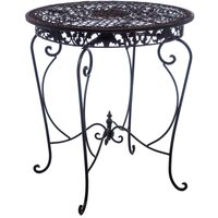Gartentisch Tisch Garten Bistrotisch Eisen Antik-stil Gartenmöbel Braun von Aubaho