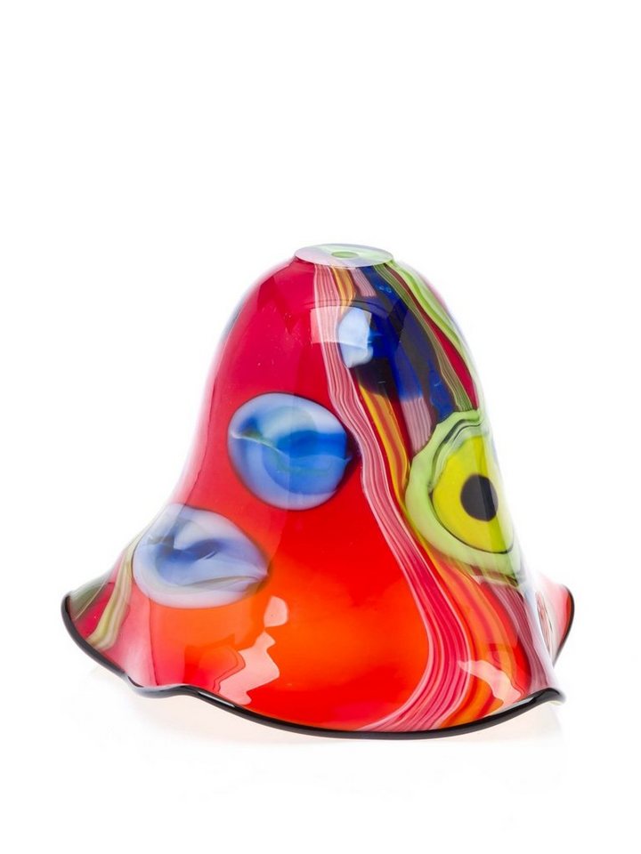 Lampenschirm Lampenschirm Tischlampe Lampe Glas Glasschirm Murano Stil glass lampshade rot von Aubaho
