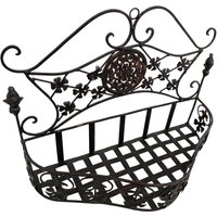 Wandkorb Wandregal Regal Garten Gartenregal Eisen Antik Stil Braun 41cm Wandkorb Wandregal Regal Garten Gartenregal Eisen Antik Stil Braun 41cm von Aubaho