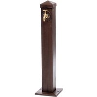 standbrunnen Garten Brunnen Antik-stil Aluminium Braun 93cm Gartenbrunnen von Aubaho