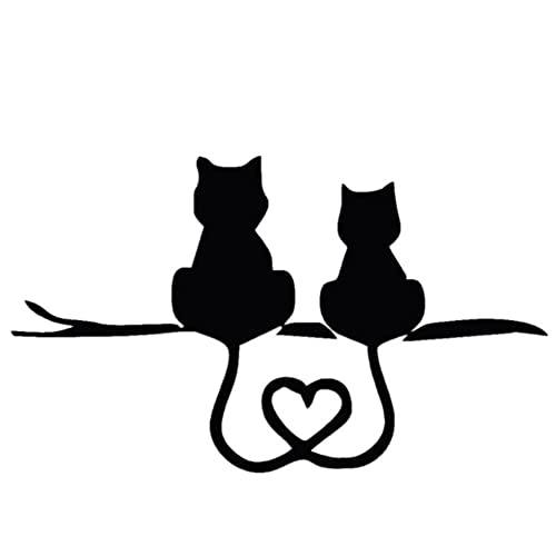 Aublinto Auto Dekorativer Aufkleber,Süße Katze Aufkleber Auto Reflektierende Aufkleber Auto PET Aufkleber Auto Aufkleber Abdecken Kratzer Auto Wasserdichter Aufkleber für LKW SUV Auto von Aublinto