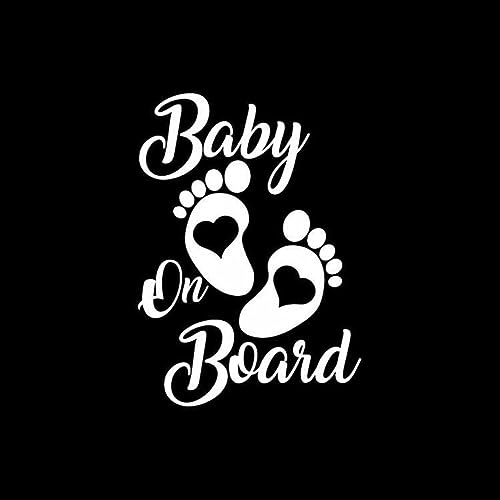 Aublinto Baby On Board Aufkleber, Autofenster dekorativer Aufkleber PVC reflektierender Autofensteraufkleber wasserdichter Autoaufkleber für Stoßstange, Fenster, Kofferraum von Aublinto