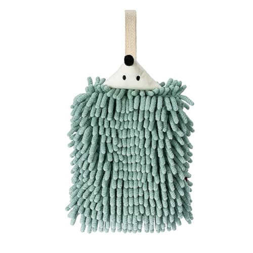 Aublinto Cartoon-Igel-Chenille-Handtuch,Hängende Handtücher,Saugfähige Handtücher aus Chenille-Mikrofaser,Weiches Handtuch zum Aufhängen,Badezimmerhandtücher von Aublinto