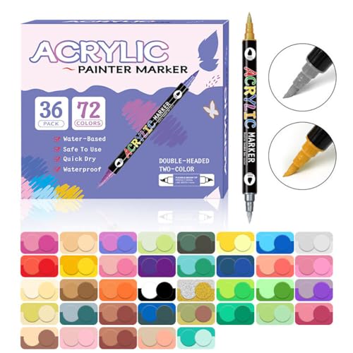 Aublinto Dual Marker Set Doppelspitze Acrylstifte Stifte Steine Bemalen Wasserfest Marker für Kunststudenten Acrylfarben Stifte Dual Twin Tip Farben Filzstifte für die Kolorierung Illustration Aublinto Dual Marker Set Doppelspitze Acrylstifte Stifte Steine Bemalen Wasserfest Marker für Kunststudenten Acrylfarben Stifte Dual Twin Tip Farben Filzstifte für die Kolorierung Illustration von Aublinto