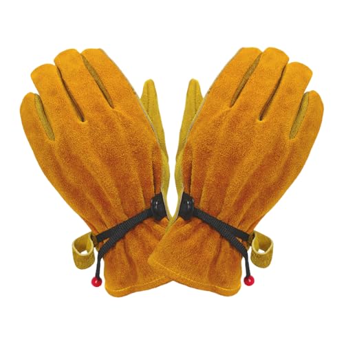 Aublinto Herren Gartenhandschuhe Dornenfest Arbeitshandschuhe Damen Kaktus Schutzhandschuhe High Performance Handschuhe Rindsleder Gartenarbeitshandschuhe Durchstich-schnittfeste verschleißfeste von Aublinto