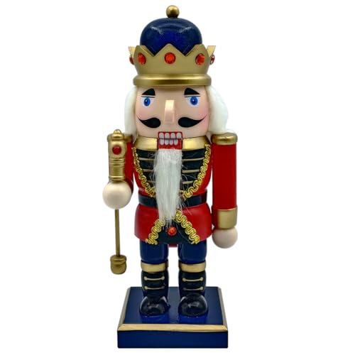 Aublinto Holz Nussknacker Soldaten Weihnachten Nussknacker Figure Original Erzgebirgische Volkskunst Kleiner Deko-Nussknacker im klassischen Design Xmas Weihnachtsdekoration Weihnachtsschmuck von Aublinto