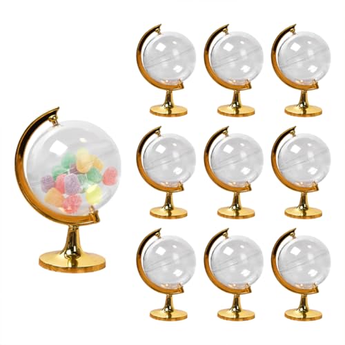 Aublinto Mini Globe Candy Container 10pcs Clear Plastic Candy Boxes Creative Party Favorfall Fall Füllbarer runder Süßwarenball für Hochzeitsabschluss Weihnachten Süßigkeitengläser aus Kunststoff Aublinto Mini Globe Candy Container 10pcs Clear Plastic Candy Boxes Creative Party Favorfall Fall Füllbarer runder Süßwarenball für Hochzeitsabschluss Weihnachten Süßigkeitengläser aus Kunststoff von Aublinto