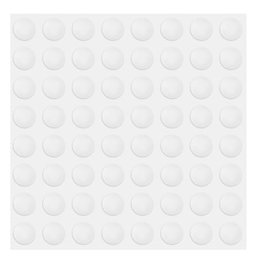 Aublinto Wall Türgriff Stopper Clear Rubber Türgriff Zylinder Schutzpuffer aus Gummi transparent Selbstklebende Füße stoßfest geräuscharm ideal 12 mm x 5 mm, 64 Stück von Aublinto