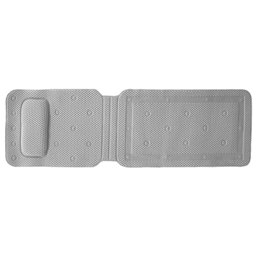 Aublinto rutschfeste extra Lange Badematte Anti-Rutsch-Matte für Badewanne umweltfreundlicher PVC-Schaum für Badewanne mit 30 Saugnäpfen und ergonomischer 3D-Kopfstütze ältere Menschen & Kinder von Aublinto