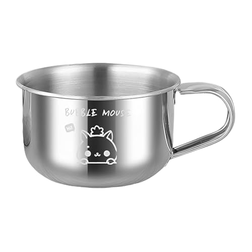 Unzerbrechliche Edelstahl Kinderbecher mit Griff, Große Edelstahl Tasse für Kinder, BPA-frei und Spülmaschinenfest, Perfekt für Baby und Kleinkinder Bubble Design, Langlebig und Sicher von Aublinto