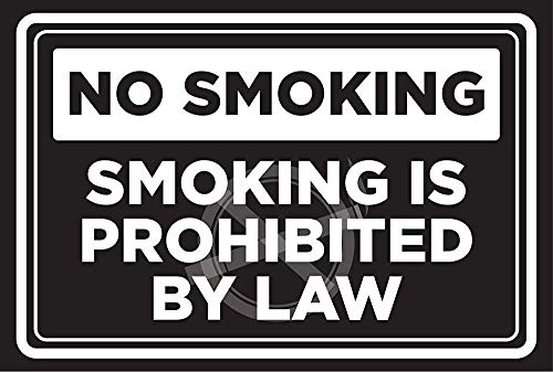 Aubrey Hammond Blechschild mit Aufschrift "No Smoking Smoking is Prohibited from Law", 30,5 x 20,3 cm Aubrey Hammond Blechschild mit Aufschrift "No Smoking Smoking is Prohibited from Law", 30,5 x 20,3 cm von Aubrey Hammond