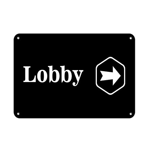 Aubrey Hammond Warnschild aus Aluminium – Lobby mit Pfeil nach rechts, Geschäftsabteilung, 30,5 x 20,3 cm, kommerzielle Schilder Aubrey Hammond Warnschild aus Aluminium – Lobby mit Pfeil nach rechts, Geschäftsabteilung, 30,5 x 20,3 cm, kommerzielle Schilder von Aubrey Hammond