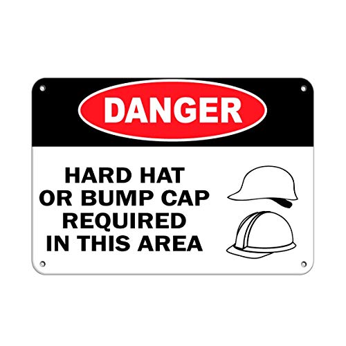 Aubrey Hammond Warnschild aus Aluminium mit Aufschrift "Danger Hard Hat Or Bump Cap Required in This Area", 45,7 x 30,5 cm Aubrey Hammond Warnschild aus Aluminium mit Aufschrift "Danger Hard Hat Or Bump Cap Required in This Area", 45,7 x 30,5 cm von Aubrey Hammond