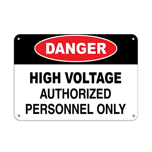 Aubrey Hammond Warnschild aus Aluminium mit Aufschrift "Danger High Voltage Authorized Personnel Only", 30,5 x 20,3 cm, kommerzielle Schilder Aubrey Hammond Warnschild aus Aluminium mit Aufschrift "Danger High Voltage Authorized Personnel Only", 30,5 x 20,3 cm, kommerzielle Schilder von Aubrey Hammond