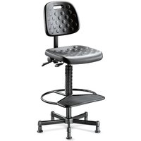 SITWELL STEIFENSAND Arbeitsdrehstuhl Strength, atmungsaktiv, ergonomisch, Sitzhöhe 650-800 mm, Bodengleiter, Fußring mit Platte, schwarz von SITWELL STEIFENSAND