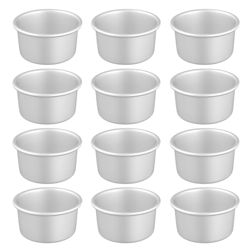 Auddemg 12er Mini-Kuchenform Set Ø 9,5 cm, Kleine Backform aus eloxiertem Aluminium mit Antihaftbeschichtung, Silber Auddemg 12er Mini-Kuchenform Set Ø 9,5 cm, Kleine Backform aus eloxiertem Aluminium mit Antihaftbeschichtung, Silber von Auddemg