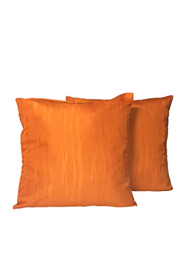 Aude Home Kissenbezug Kissenhülle 40x40 orange unifarben modern 2er Packung(40x40, orange) von Aude Home