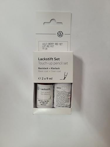 Audi Original Lackstift Set Wild Cherry Red Metallic LA3T kompatibel VW von Audi