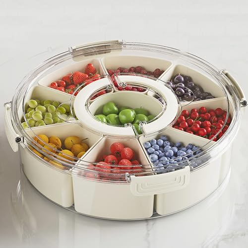 Audio frequency% Snackbox Mit Fächern, Snackteller, Snackbox Kinder, Snacks Box Mit Fächern, Snackdose, Geeignet Zur Aufbewahrung Verschiedener Snacks,Geeignet Für Picknicks Und Familienfeiern von Audio frequency%