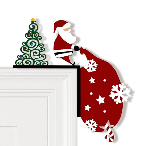 Audio frequency% Weihnachten Türrahmen Deko Weihnachtsmann Deko Weihnachten Deko Tür, Türrahmendekoration Für Schlafzimmer, Wohnzimmer, Badezimmer (A) von Audio frequency%