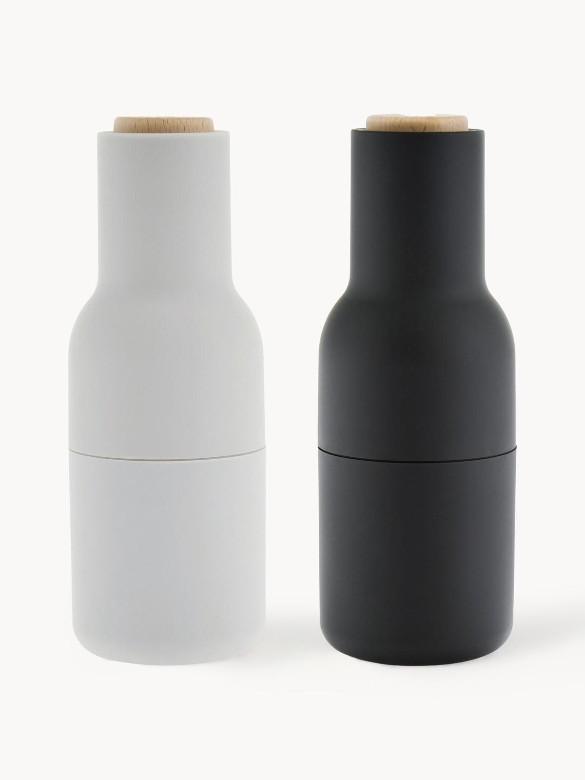 Designer Salz- & Pfeffermühle Bottle Grinder mit Buchenholzdeckel, 2er-Set von Audo Copenhagen