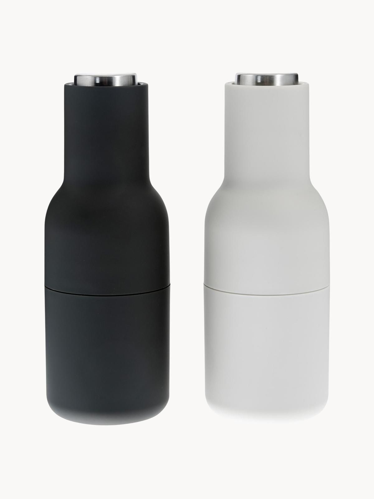 Designer Salz- & Pfeffermühle Bottle Grinder mit Edelstahldeckel, 2er-Set von Audo Copenhagen