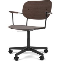 Stuhl Co Task Chair mit Armlehne dark stained oak/black von Audo Copenhagen