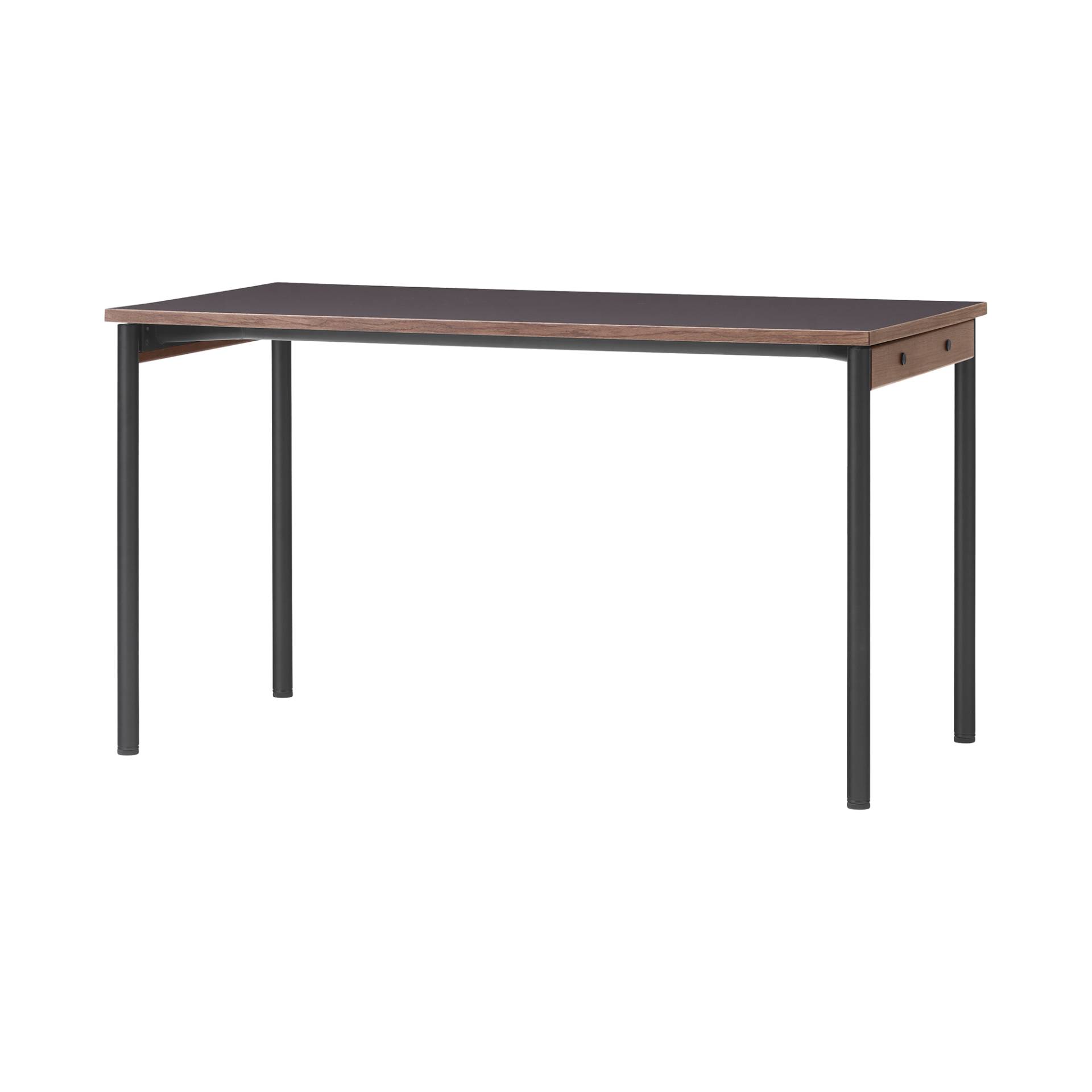 Audo - Co Schreibtisch 140x70cm - terra/LxBxH 140x70x74,5cm/Gestell Stahl schwarz pulverbeschichtet von Audo