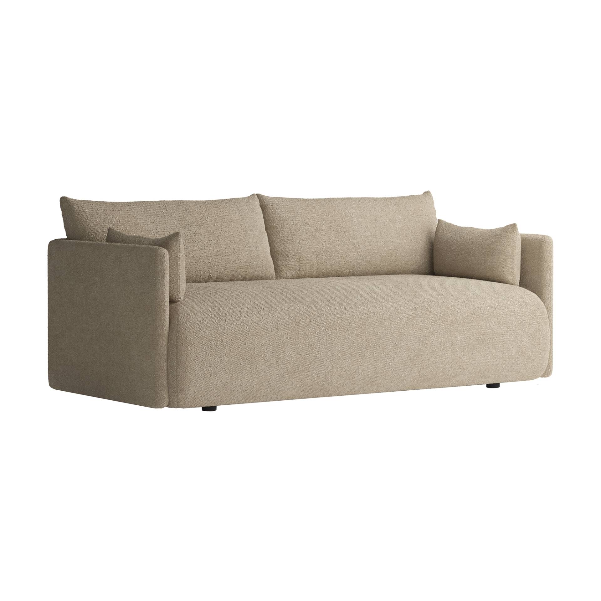 Audo - Offset 2-Sitzer Sofa - beige/Stoff Audo Bouclé 02/BxHxT 178x59x90cm/Gestell pulverbeschichtet von Audo