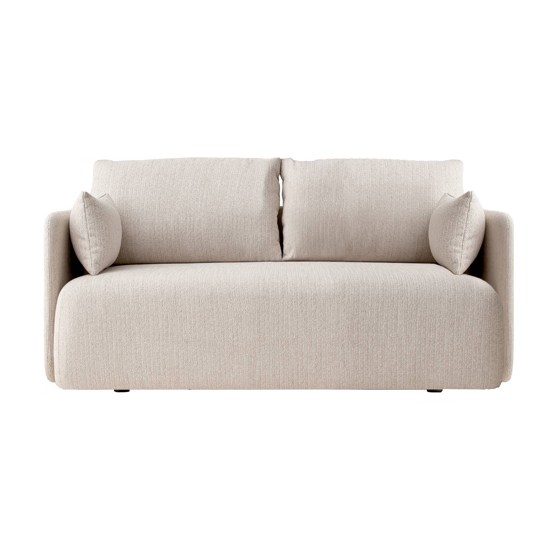 Audo - Offset 2-Sitzer Sofa - beige/Stoff Kvadrat Savanna 0202/BxHxT 178x59x90cm/Gestell pulverbeschichtet von Audo