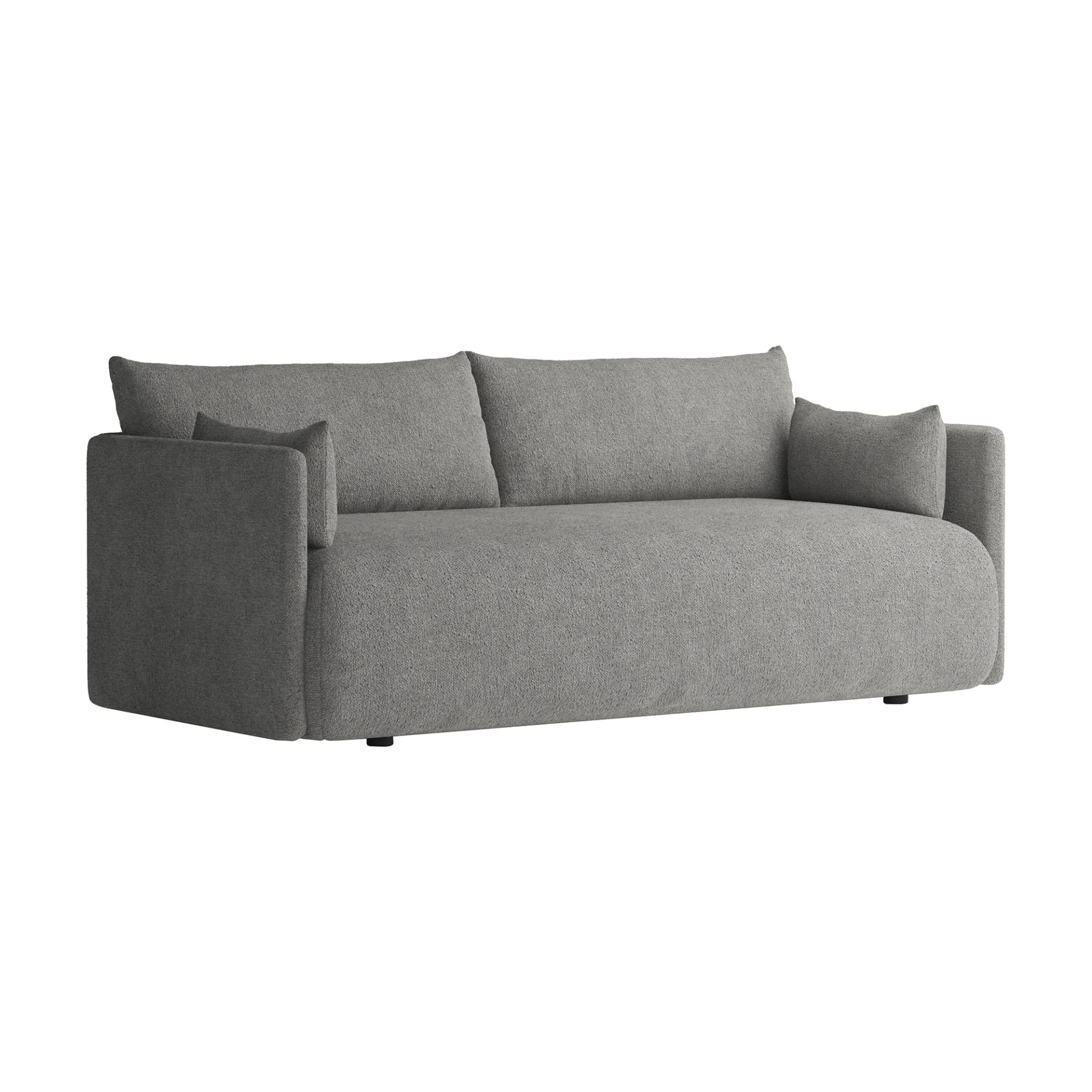 Audo - Offset 2-Sitzer Sofa - dunkelgrau/Stoff Audo Bouclé 16/BxHxT 178x59x90cm/Gestell pulverbeschichtet von Audo