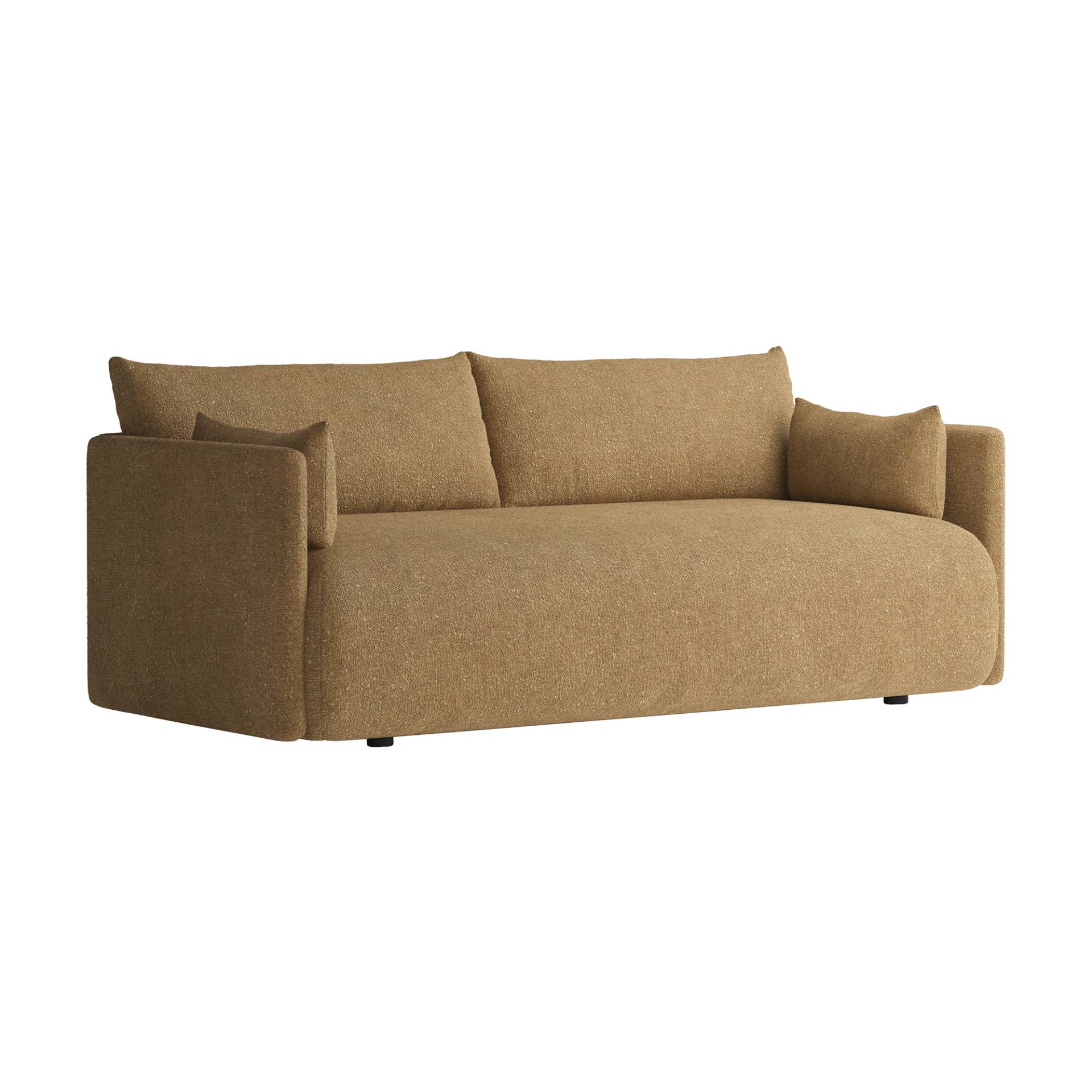 Audo - Offset 2-Sitzer Sofa - gold/Stoff Audo Bouclé 06/BxHxT 178x59x90cm/Gestell pulverbeschichtet von Audo