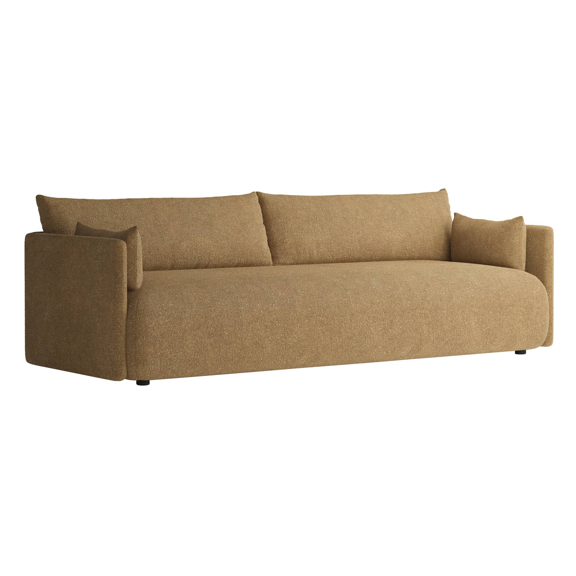 Audo - Offset Sofa 3-Sitzer - gold/Stoff Audo Bouclé 16/BxHxT 224.3x65.5x90cm/Gestell pulverbeschichtet von Audo