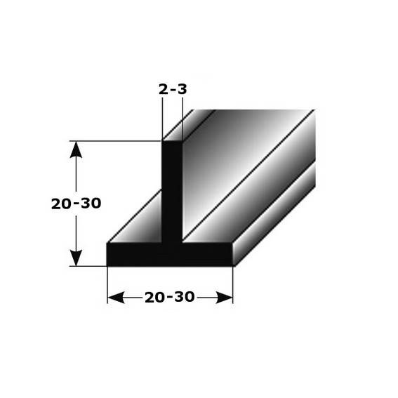 Auer Bau- & Montageprofile Albarracin Breite 20 - 30 mm T-Profil Aluminium von Auer Metallprofile