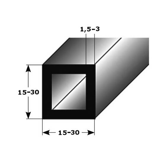 Auer Bau- & Montageprofile Montalbo Breite 15 - 30 mm Vierkantrohr Aluminium von Auer Metallprofile