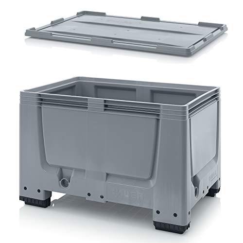 1x Auer Big Box mit Rollen 120x80x93 mit Deckel * Palettenbox * Großbox * Bigbox 120x80 * Behälter von Auer Packaging