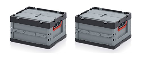 Auer Packaging 2x Profi Faltbox 40 x 30 x 22 mit Deckel inkl. Zollstock * 2er Set von Auer Packaging
