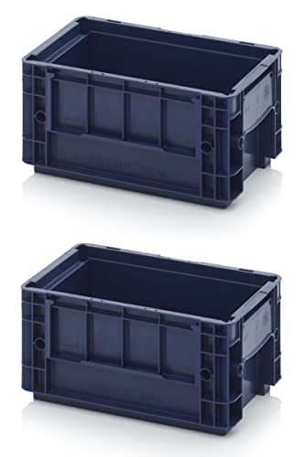 2x R-KLT Behälter 30 x 20 x 14,7 * Kleinladungsträger blau 30x20x14 Eurobehälter Industrie KLT 3215 von Auer Packaging