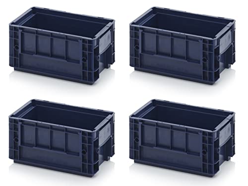 4x R-KLT Behälter 30 x 20 x 14,7 * Kleinladungsträger blau 30x20x14 Eurobehälter Industrie KLT 3215 von Auer Packaging