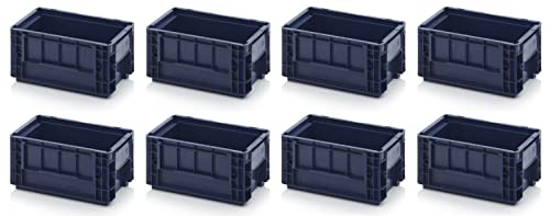 8x R-KLT Behälter 30 x 20 x 14,7 * Kleinladungsträger blau 30x20x14 Eurobehälter Industrie KLT 3215 von Auer Packaging