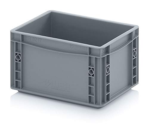 Auer Packaging Eurobehälter 30 x 20 x 17 Euro stapelbar 30x20x17 Lagerbox Eurobox klein grau von Auer Packaging