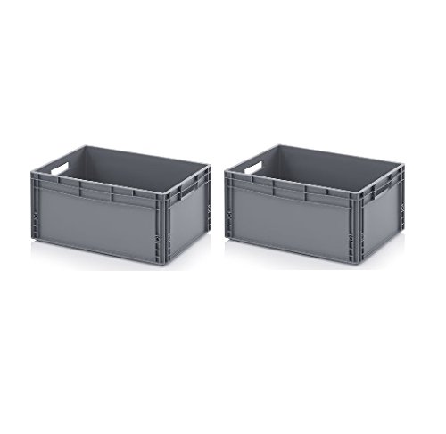 Auer Packaging 2x Eurobehälter 60 x 40 x 27 inkl. gratis Zollstock 2er Set von Auer Packaging