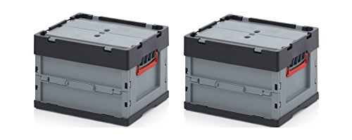 Auer Packaging 2x Profi Faltbox 40 x 30 x 27 mit Deckel inkl. Zollstock * 2er Set von Auer Packaging