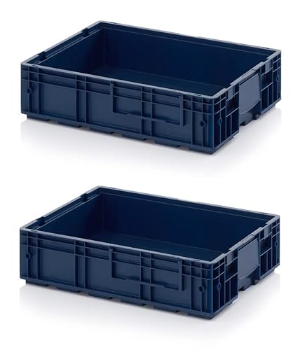Auer Packaging 2x R-KLT Behälter 60 x 40 x 14,7 * Kleinladungsträger blau 60x40x15 Eurobehälter Industrie KLT 6415 von Auer Packaging